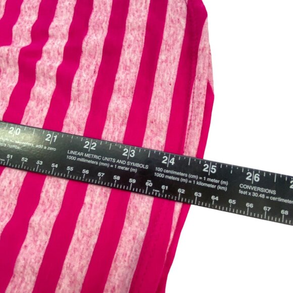 LORI GOLDSTEIN Tunic 3/4 Sleeve Pocket Sz S Pink Stripped Lagenlook 55-12 - Picture 7 of 9